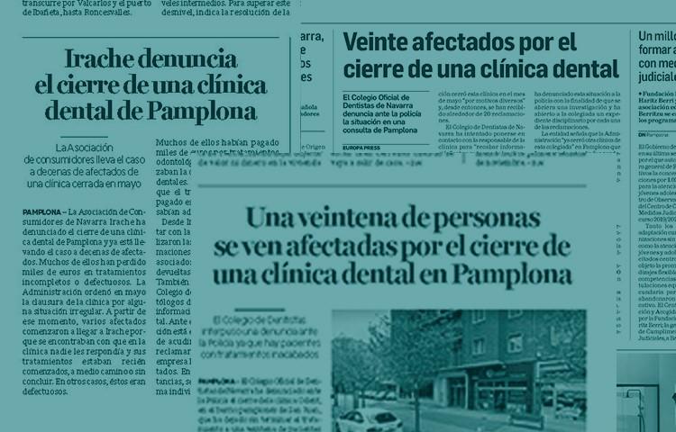 Decenas de afectados por el cierre de una clínica dental en Pamplona